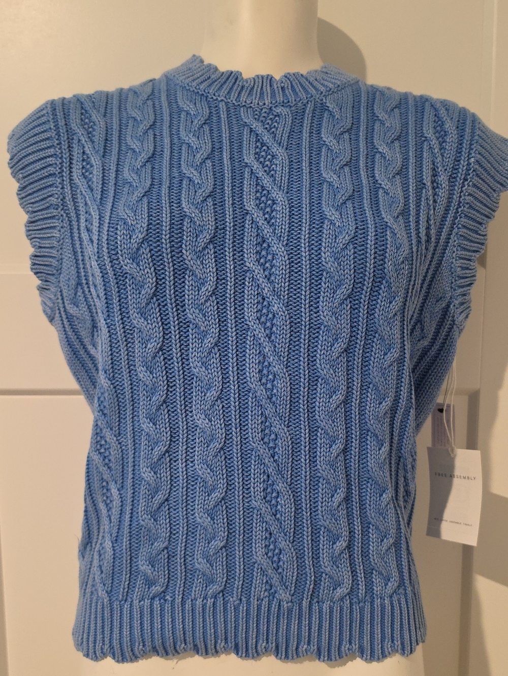 NWT Free Assembly Sleeveless Cable Knit Sweater Vest